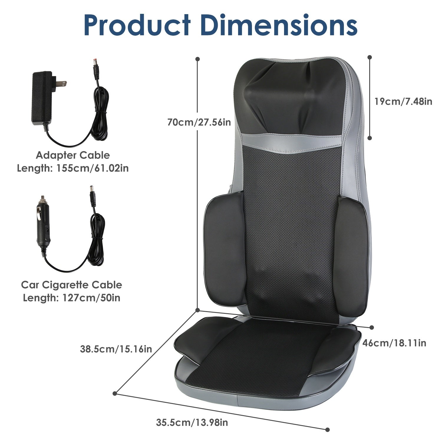 1Pc Shiatsu Full Body Massage Chair Pad With Heat 3D Kneading For Home Car Driver Seat Fedex Shipping