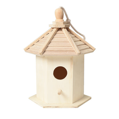 Wooden Birdhouse Bird Cage Wooden Peony Budgerigar Breeding Box