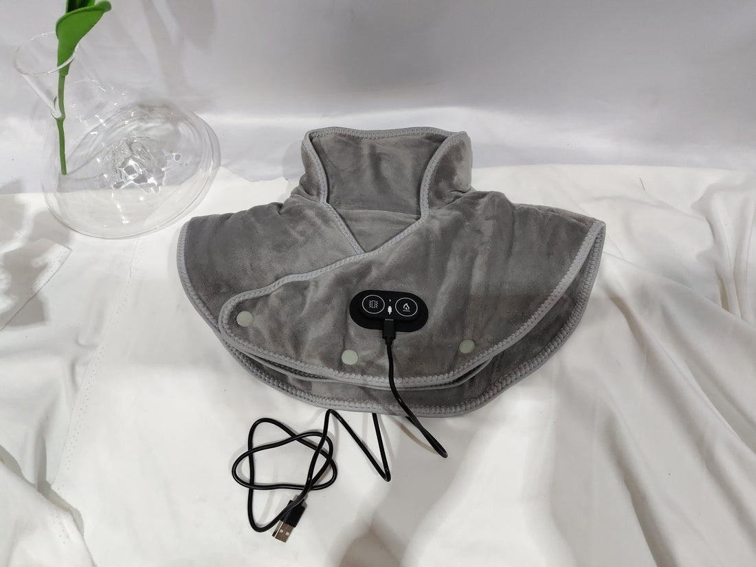 Vibration Massage Thermal Electric Heating Shawl Shoulder Pad Cervical Carbon Fiber