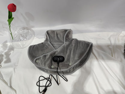 Vibration Massage Thermal Electric Heating Shawl Shoulder Pad Cervical Carbon Fiber